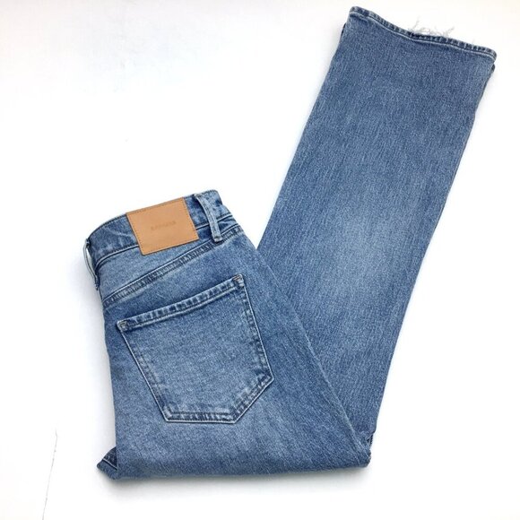 Express Women's Jeans Bootcut Mid Rise Frayed Hems size 2S length 29" - Picture 10 of 10